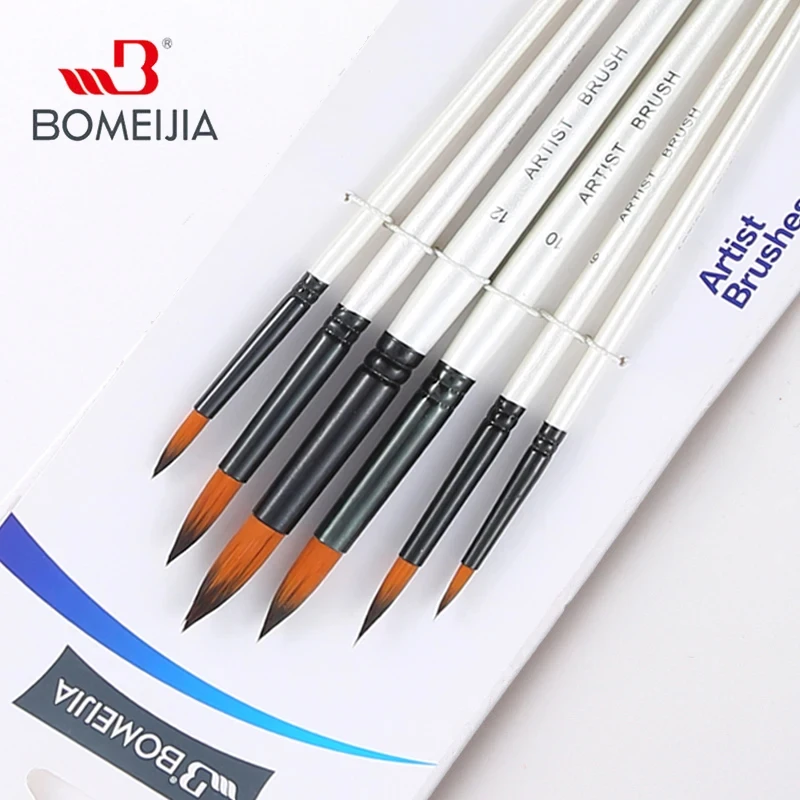 Paint Brushes Set Round Flat Angle Filbert Arylic Watercolor Oil Gouache