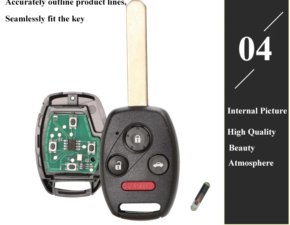 Jingyuqin G8D-380H-A /382H /384H 313,8/315/433 MHz ID48 Remote Key für Honda Accord CRV HRV Fit City Jazz Odyssey Shuttle Civic – Detail 9