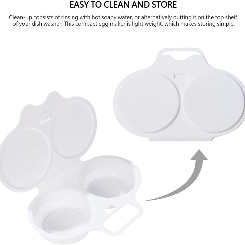 2pcs Food Grades Microwave Cooking Eggs Steamer Convenient Kitchen Cooking Mold Egg Poacher Kitchen Gadgets Fried Egg Tool egg boiler mold cup egg poacher silicone egg poacher