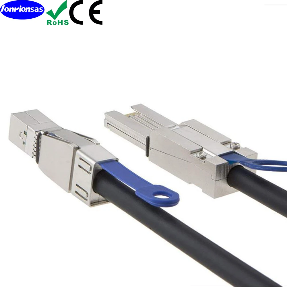 MINISASFF-8644에서 Mini SAS SFF-8088으로 변환 HD 6Gbps 외부 26핀 SAS2.0 하이브리드 케이블 RAID 시스템용 SCSI 연결