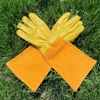 1 Pair Long Thorn Proof Working Mitten Breathable Leather Floral Gauntlet Labor Protection Long Elbow Gloves Best Garden Gift 4