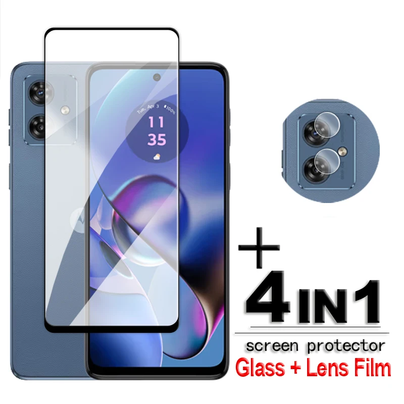 Per Motorola Moto G54 5G Glass Moto G54 Vetro Temperato 2.5D Full Cover Glue Hd Screen Protector Per Moto G54 Lens Film 6.5 Pollici