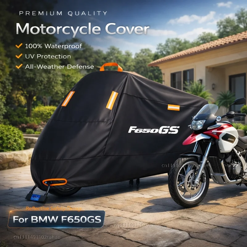 BMW F650GS F650 오토바이 커버 방수 두꺼운 폴리에스테르 방수포 UV..