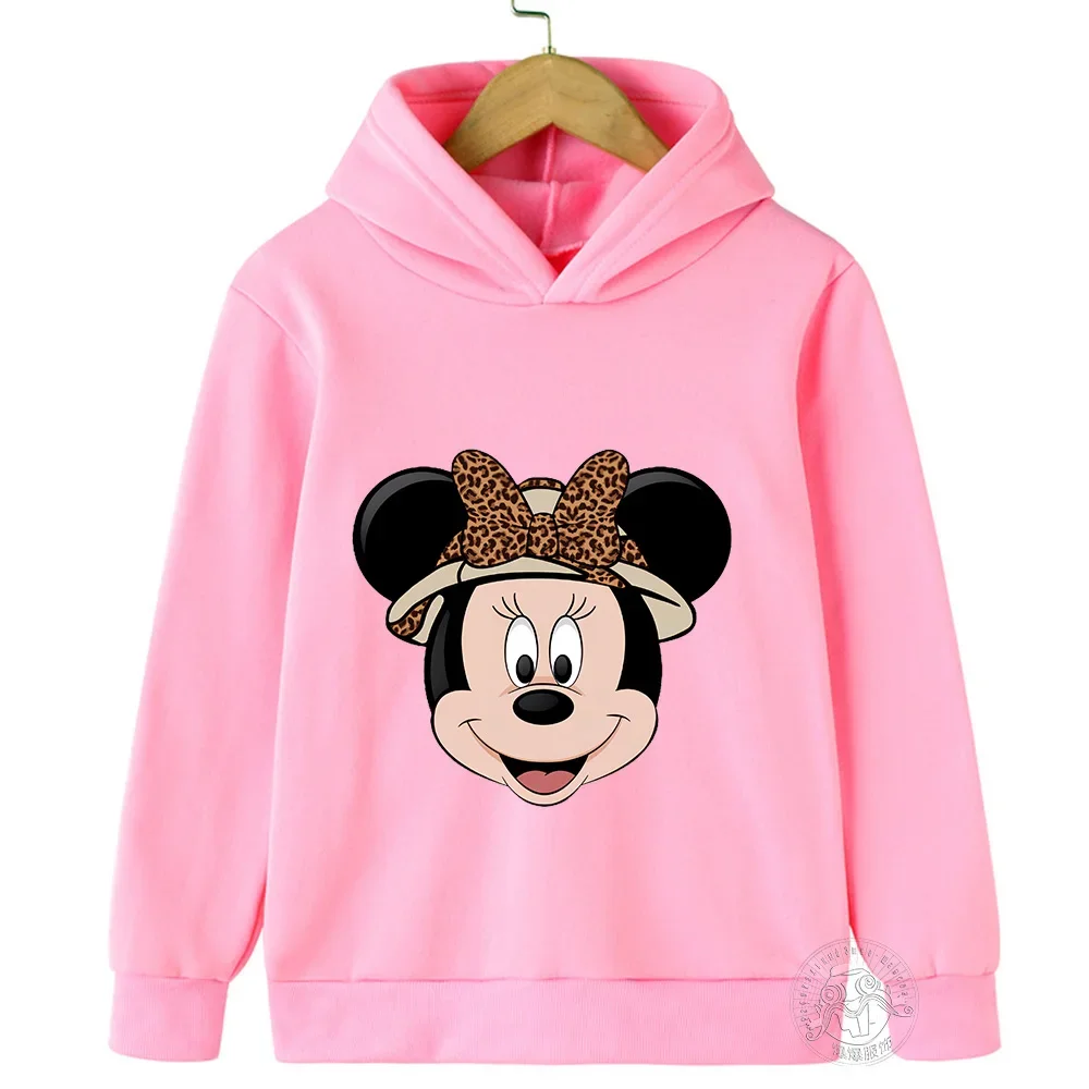 

Hoodie Kids hoodie Cartoon fashion print Minnie Mickey Spring fall kids sportswear boys girls Crewneck everyday graffiti