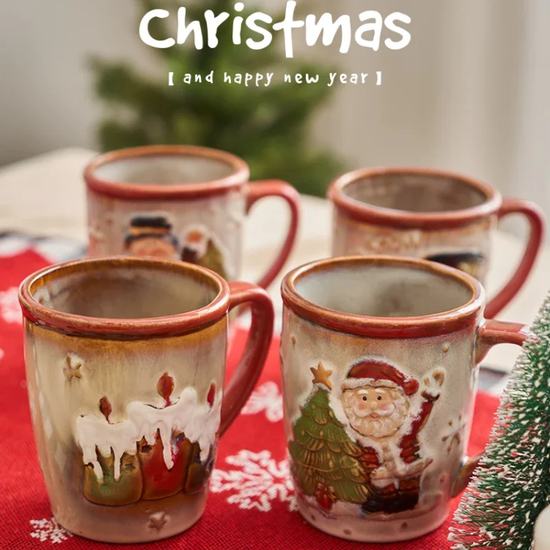 Tasse Bonhomme De Neige En Céramique 400 Ml - Avec Couvercle, Design Hivernal, Idéale Noël Ou Cadeau Anniversaire
