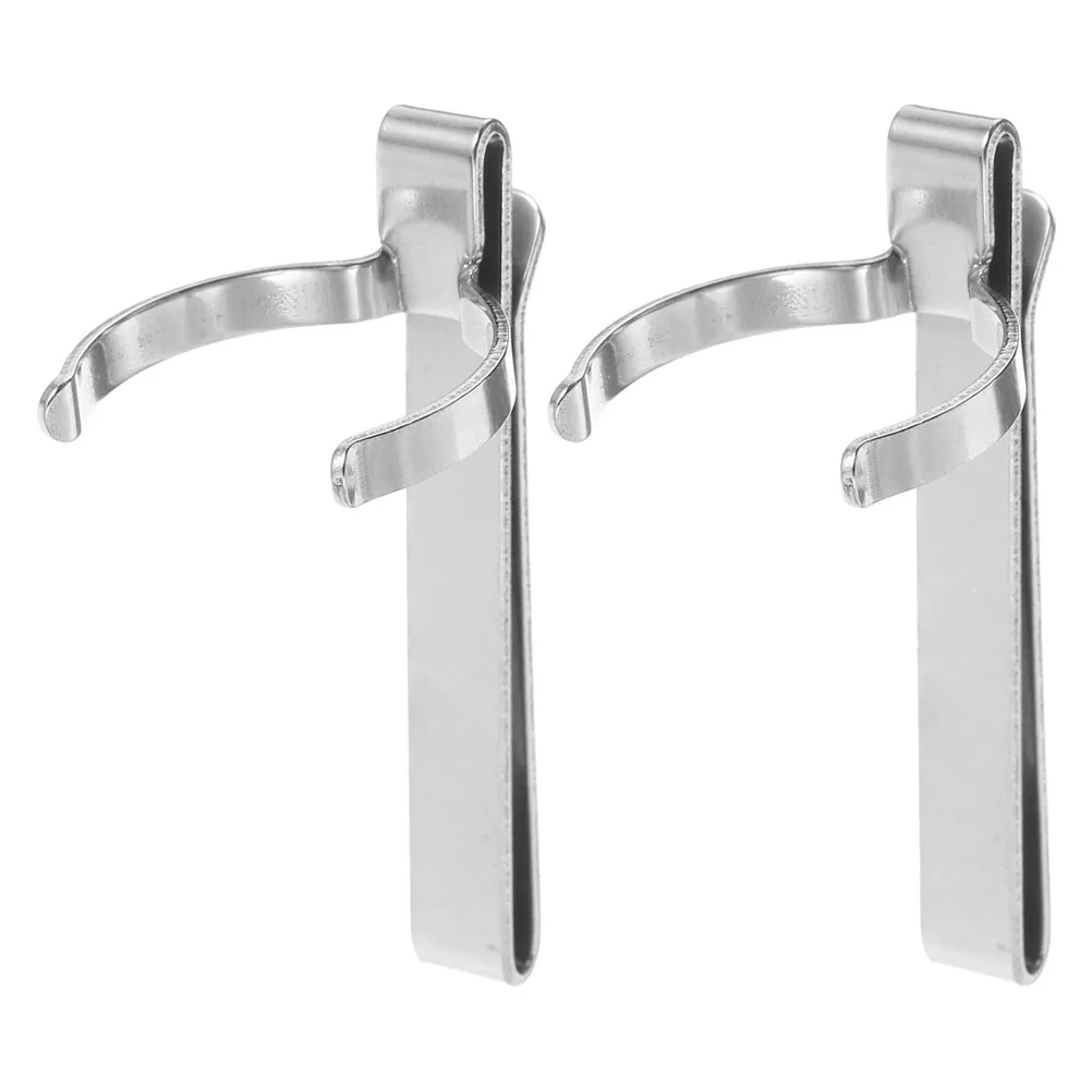 2Pcs 금속 손전등 클립 스테인레스 스틸 손전등 홀더 벨트 클립 작은 야외 클램프 손전등 클립 허리 클립
