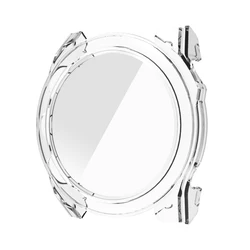 All - Around Bumper Case with Tempered Glass Screen Protector for Garmin Fenix 8 Series (Clear)