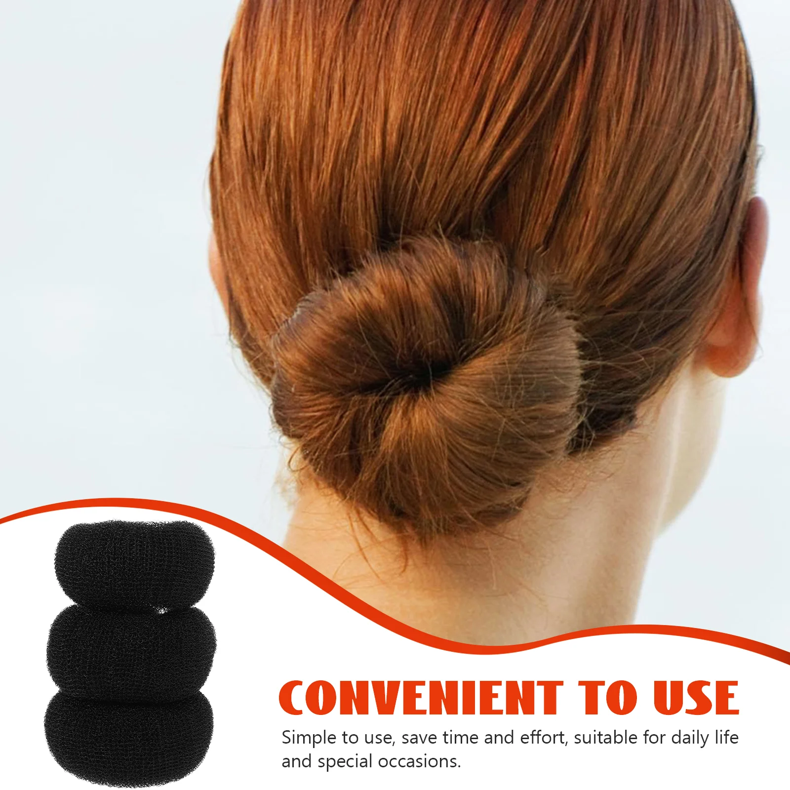 3 Pcs Hair Dispenser Concealed Buckle Clip Bun Accessories for Women Sports Curler Maker Fabric Former Styling Tools