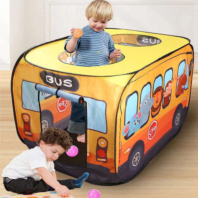 Game House Play Tent Bus Ocean Car Foldable Pop Up Toy Playhouse Children  Toy Boy Girls Indoor House Ocean Balls Pool Toy Tent - Toy Tents -  AliExpress