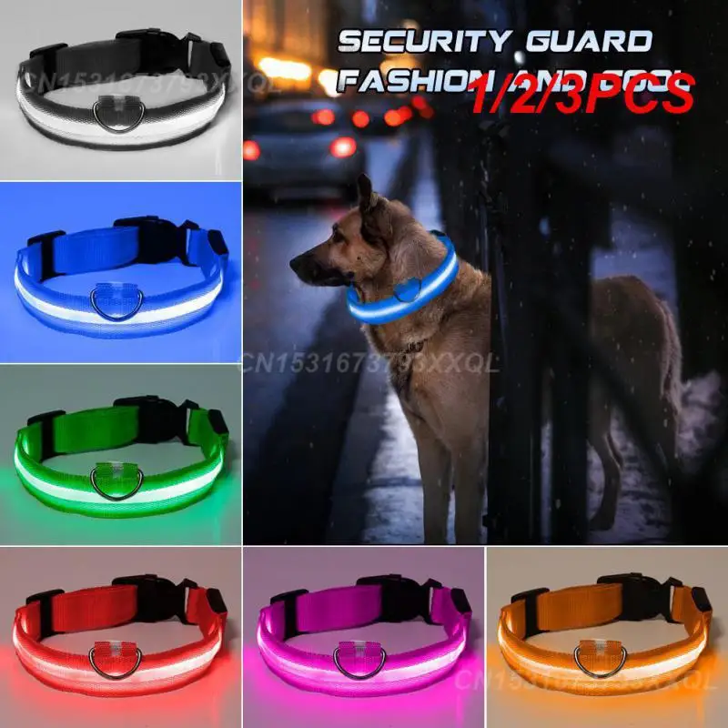 1/2/3Pcs Night Regolabile Led Traction Rope Chest Strap Antiurto Senza Batteria Pet Supplies Pet Traction Rope