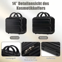 Ensemble de valises HOUSE SPOLE ABS avec serrure à combinaison et roulettes pivotantes à 360 degrés, avec trousse de toilette 5