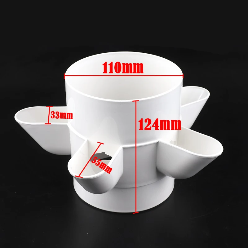 2Pcs DIY Indoor Soilless Vegetable Planter Detachable PP Colonization Cups Vertical Tower Planter Hydroponic System Accessories