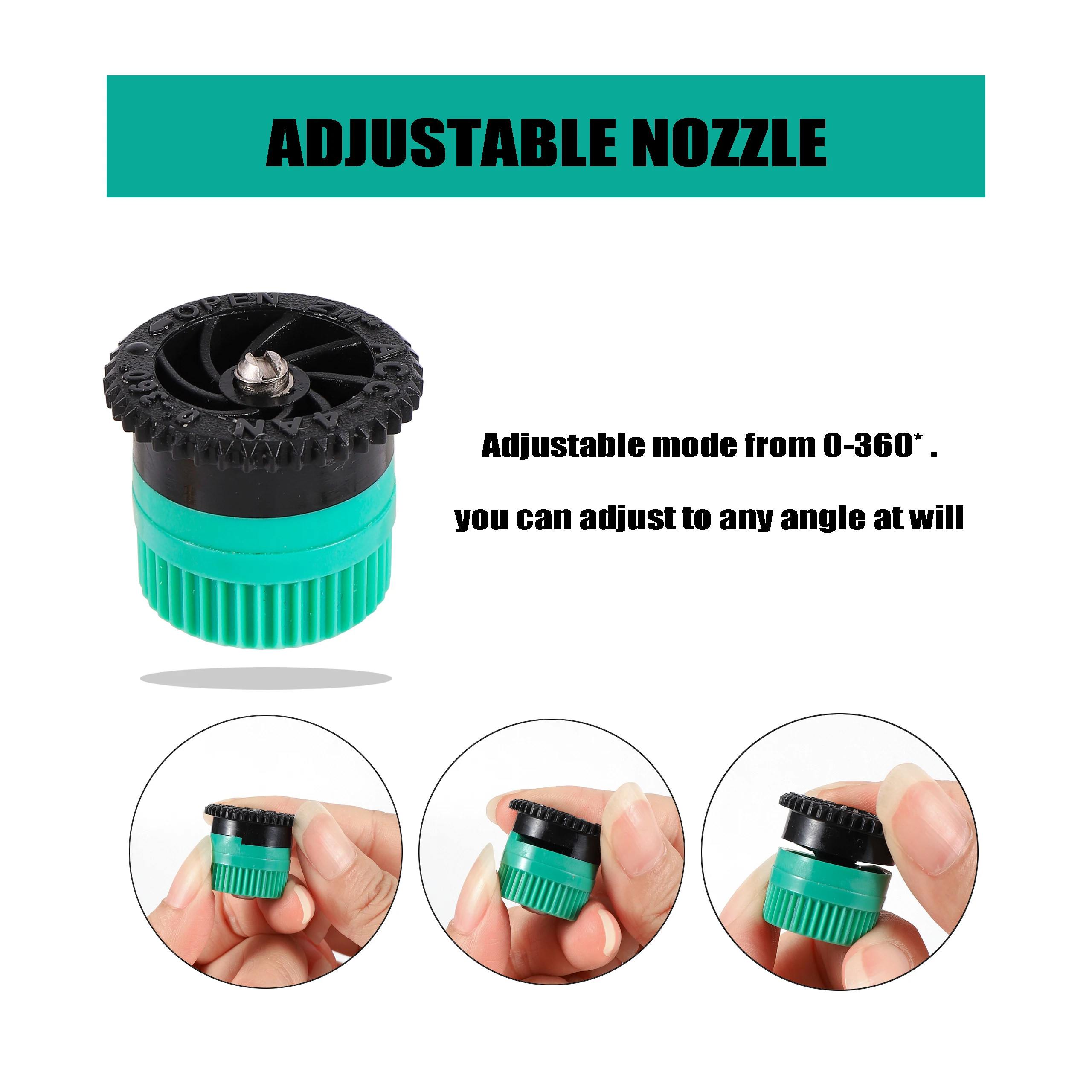 Sprinkler with Bracket 0~360&deg; Adjustable Pop-up Sprinklers Nozzle Lawn farm Watering Sprayer Garden Sprinkler Plants Irrigation Kits Plant Waterer Irrigation Sprinklers