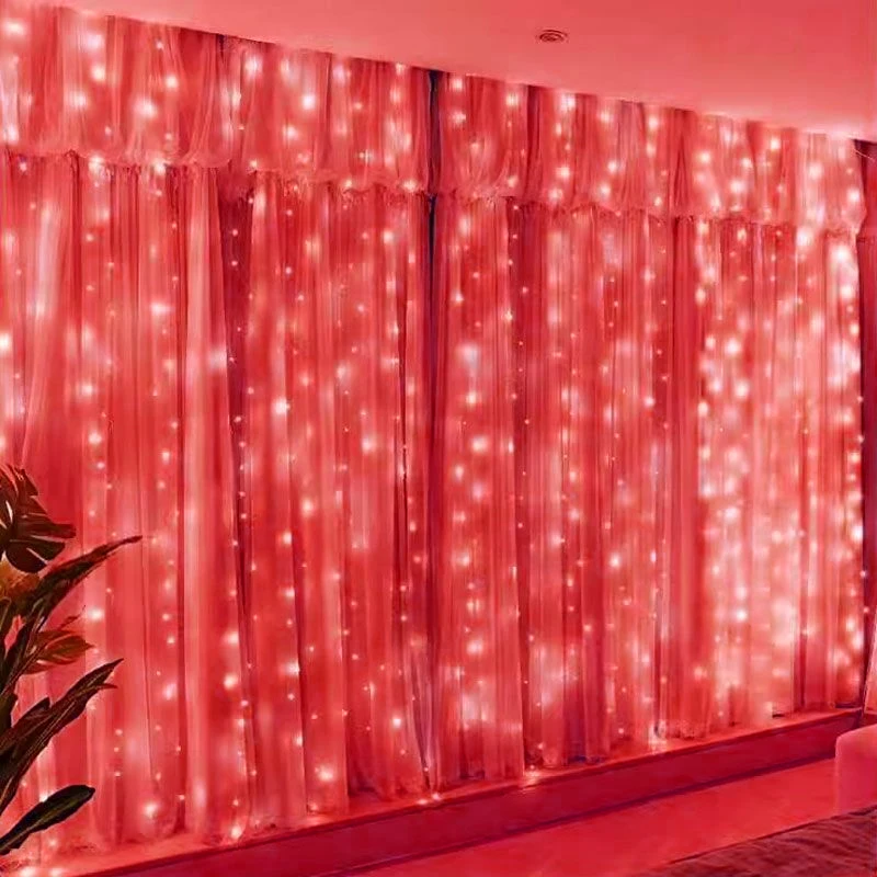thumbnail image 1 of 2025 New Year LED Christmas Fairy String Lights USB Curtain Light Garland Wedding Party Decoration Home Window Decoration Light, 1 of 5