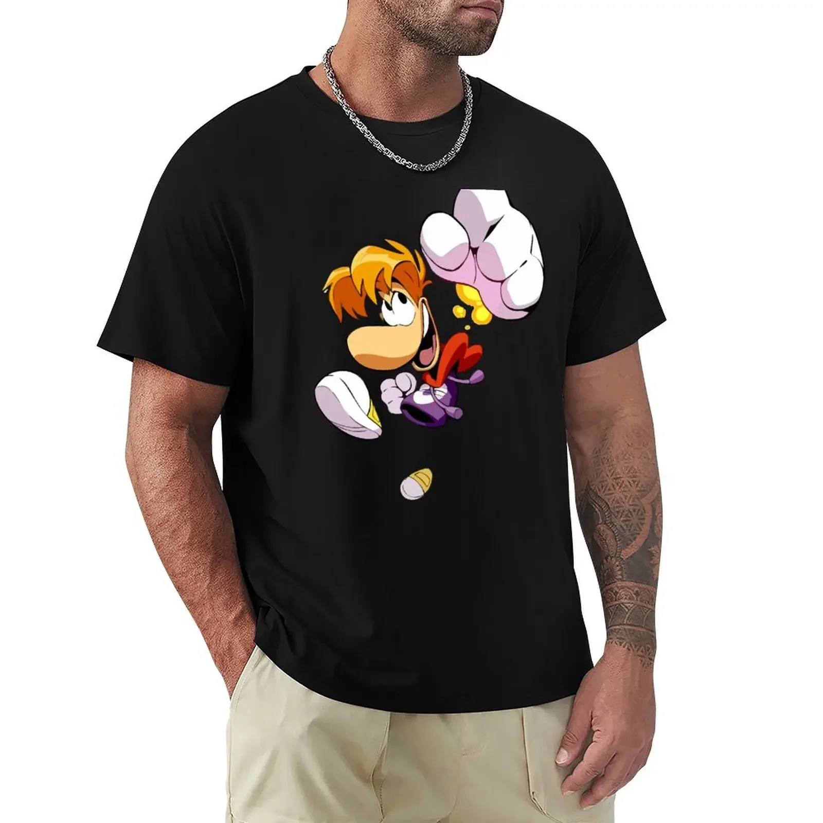 T-Shirt Rayman Fist Tees Magliette Oversize Da Uomo Funnys