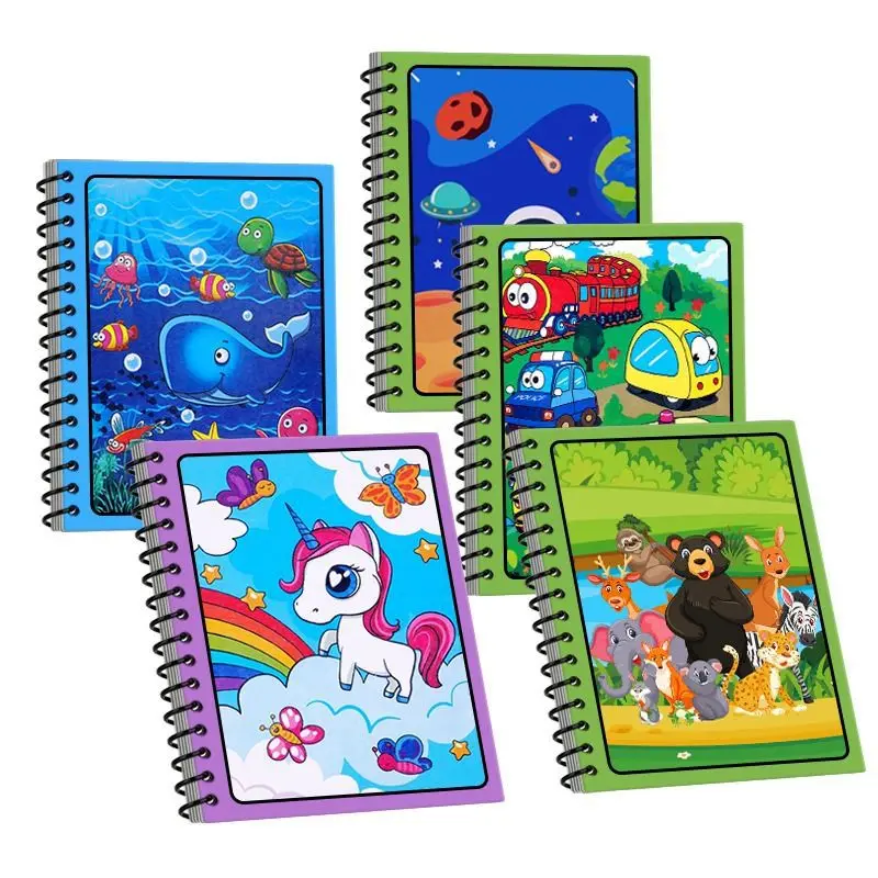 Water Coloring Books for Toddlers, Water Painting Book for Toddlers, Paint with Books, Doodle Book Toys 3-5, Tra
