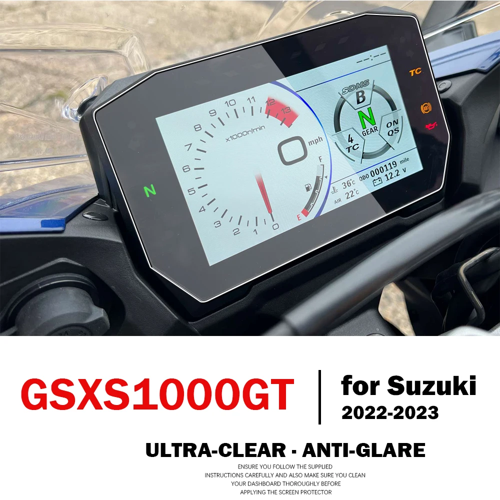 

for Suzuki GSX-S1000GT GSXS1000GT 2022-2023 Instrument Film Anti Glare GSXS1000 GT Accessories Motorcycle Scratch Cluster Screen