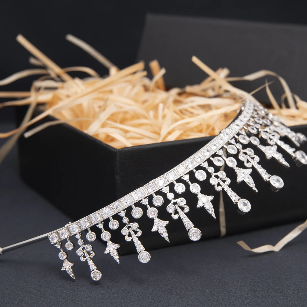 SEPBRIDALS Cubic Zirconia Royal Replica Tiara for Wedding,Crystal Princess Tiaras Diadem for Girl,Prom,Party Head Jewelry