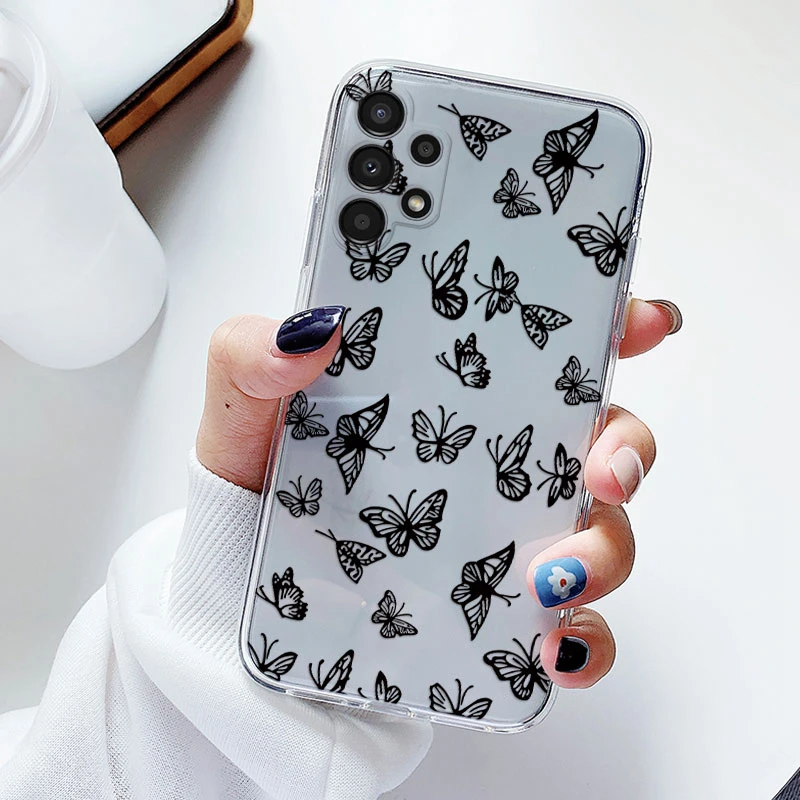 Floral Transparent Soft Silicone Phone Case - Flower TPU Cover