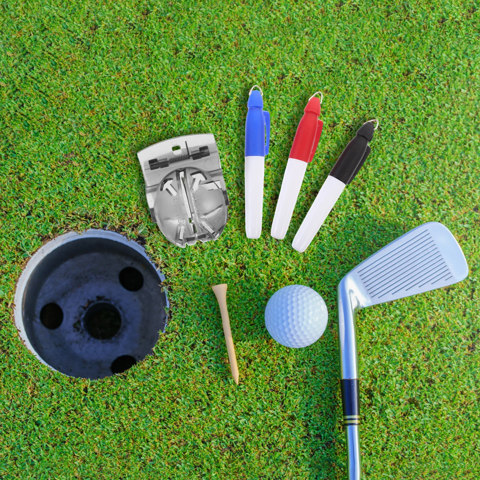 

Golf Ball Marking Stencil Tool Golfing Drawing Outdoor Line Golfs Accessory Abs