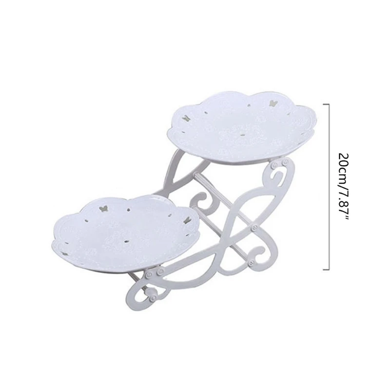Metal Rod Fruit Plate Dessert Stand with Multiple Layers Detachable Cupcake Stand Holder 3 Tiers Cake Display Racks