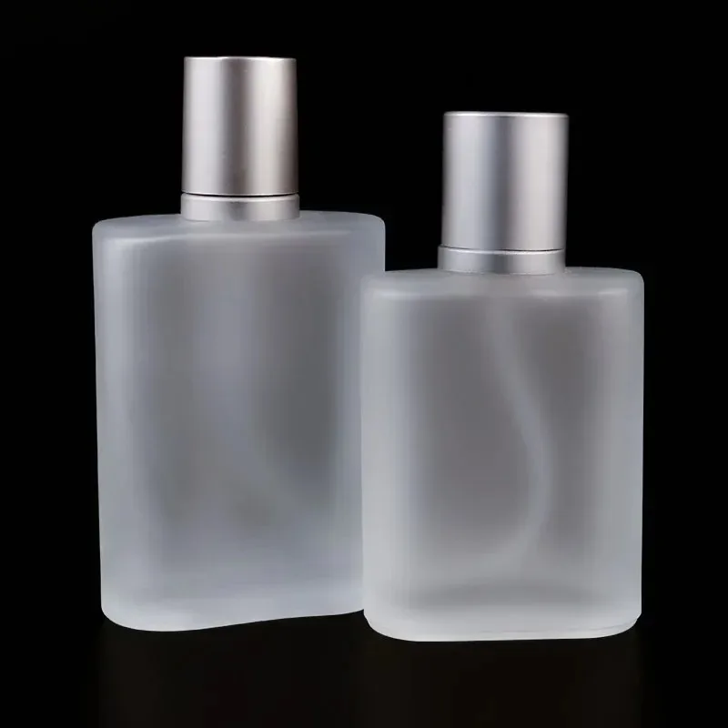 30/50ml Screw Top Sandblasted Glass Perfume Bottle Liquid Spray Bottle Empty Dispenser Bottle Empty Makeup Fine Mist Bottles