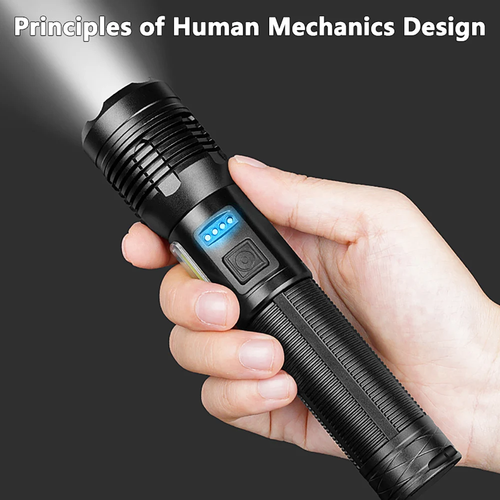 

Rechargeable LED Flashlight Super Bright USB Fast Charging Magnetic Flashlights Outdoor Waterproof Torch For Hiking Camping