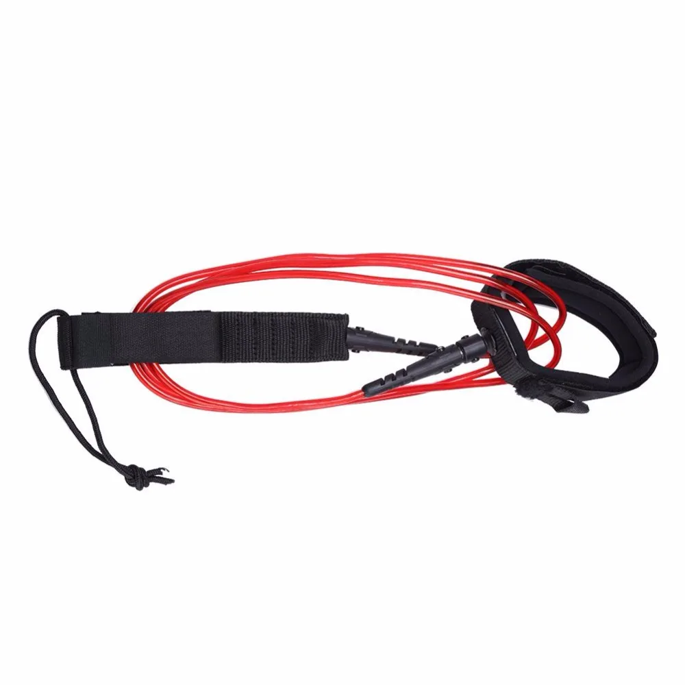 Surfboard Leash 6FT 5.5mm Anti-lost TPU Double Swivels Straight Rope Hook Loop Closure