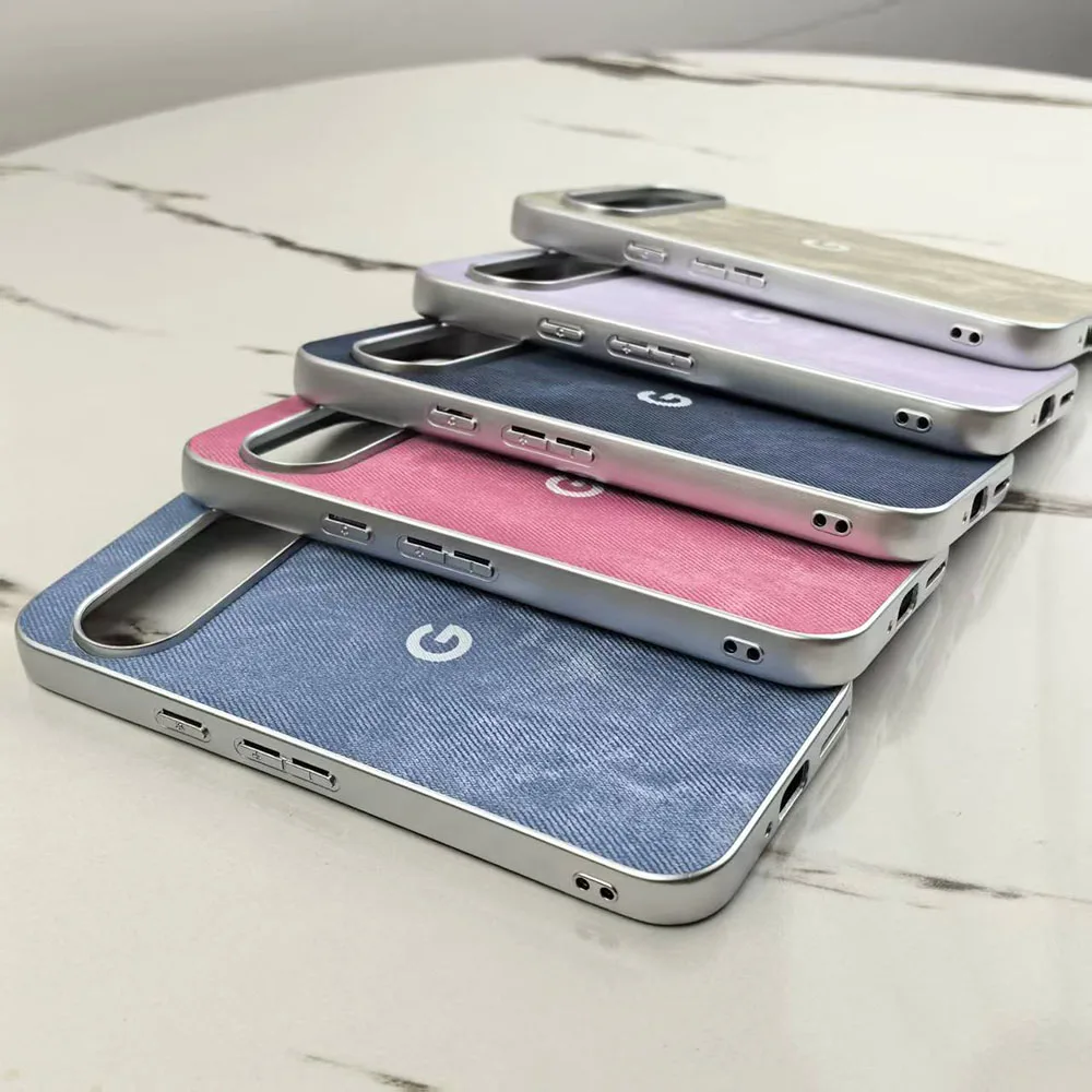 Premium Minimalist Denim Fabric Phone Case - Non-Slip & Anti-Fall Protection