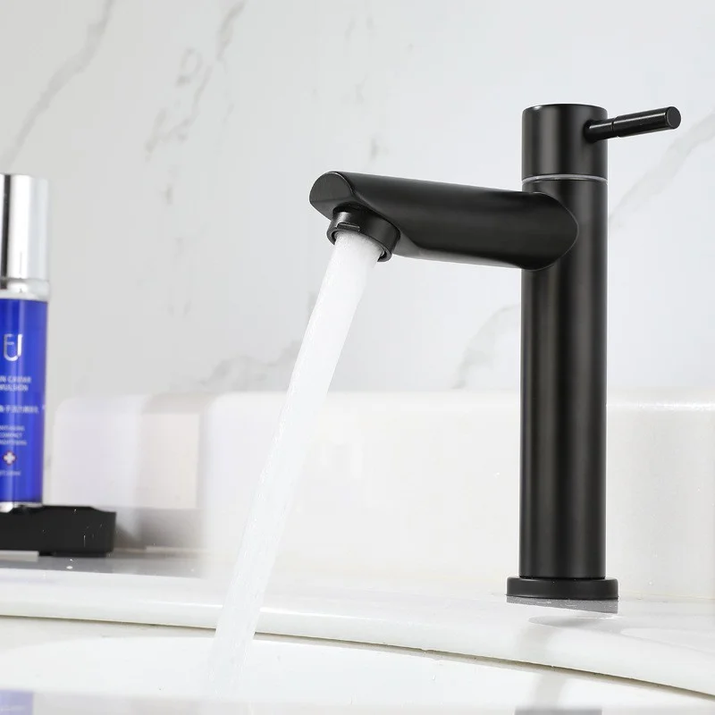 1/2Inch 304 Stainless Steel Single Cold Water Basin Faucet Deck Mounted Sink Faucet basin faucet