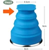 Portable Silicone Folding Water Cup Outdoor Heat Resistant Telescopic Collapsible Foldable Mug With Lid For Travel Camping 200m 4