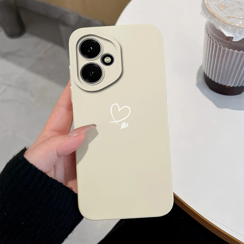 Fashionable Cool Girl Pattern Shockproof Phone Case with Smooth Liquid Silicone and Screen Protector