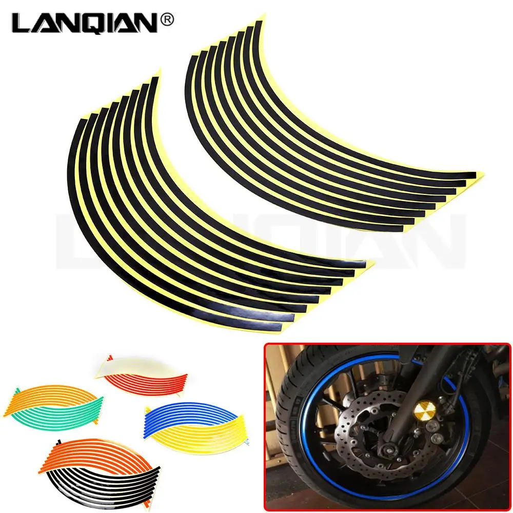 Hot Sale Motorcycle Wheel Sticker Reflective Decals Rim Tape Car/bicycle For KAWASAKI KLX 150 250 KLX250 KLX 450R KDX 125 250