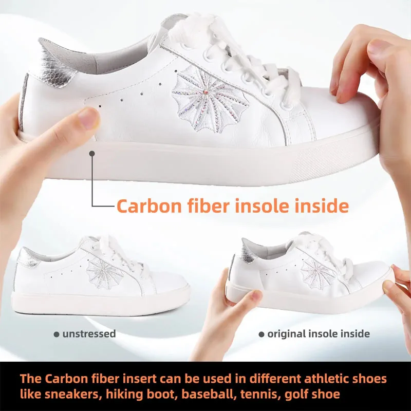 High-Quality 1.2mm Thickness Carbon Fiber Insole Sports Insole Male Shoe-pad Female Orthotic Shoe Sneaker Insoles 2