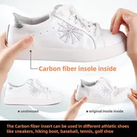 High-Quality 1.2mm Thickness Carbon Fiber Insole Sports Insole Male Shoe-pad Female Orthotic Shoe Sneaker Insoles 2