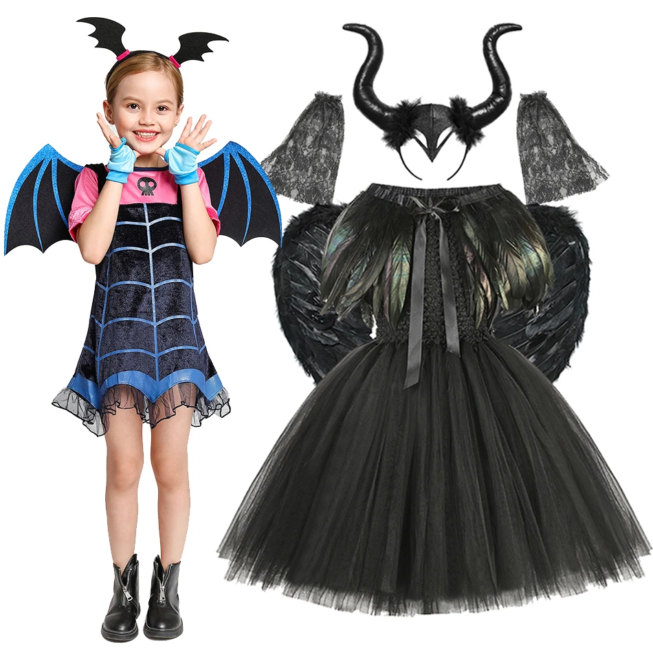 lado Hermana Vandalir Vestido de fiesta de Cosplay de princesa Isabella Mirabel de vampiro para  niñas, vestidos con dijes, disfraz de Halloween de maléfica de Disney| | -  AliExpress
