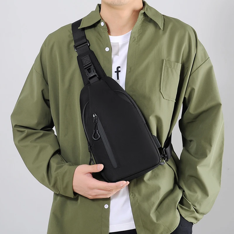 New Mens Chest Bag Party Single Shoulder Strap Small Backpack Casual Fashion Crossbody Sling Sholder Bag for Men Pro Custom Logo