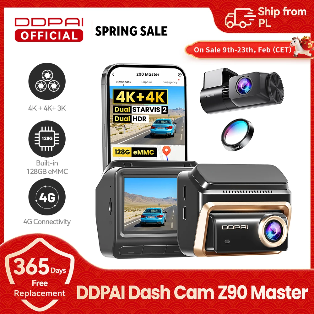 Kamera samochodowa DDPAI Z90Master z Polski za $183.42 / ~664zł