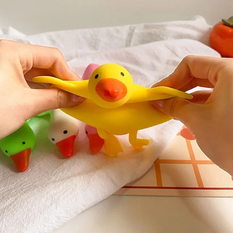 4 Colors Cute Duck Squeeze Toy Kids Adults Squishy Decompression Toy Boys Girls Stress Relief Toys Party Favors Birthday Gifts 4