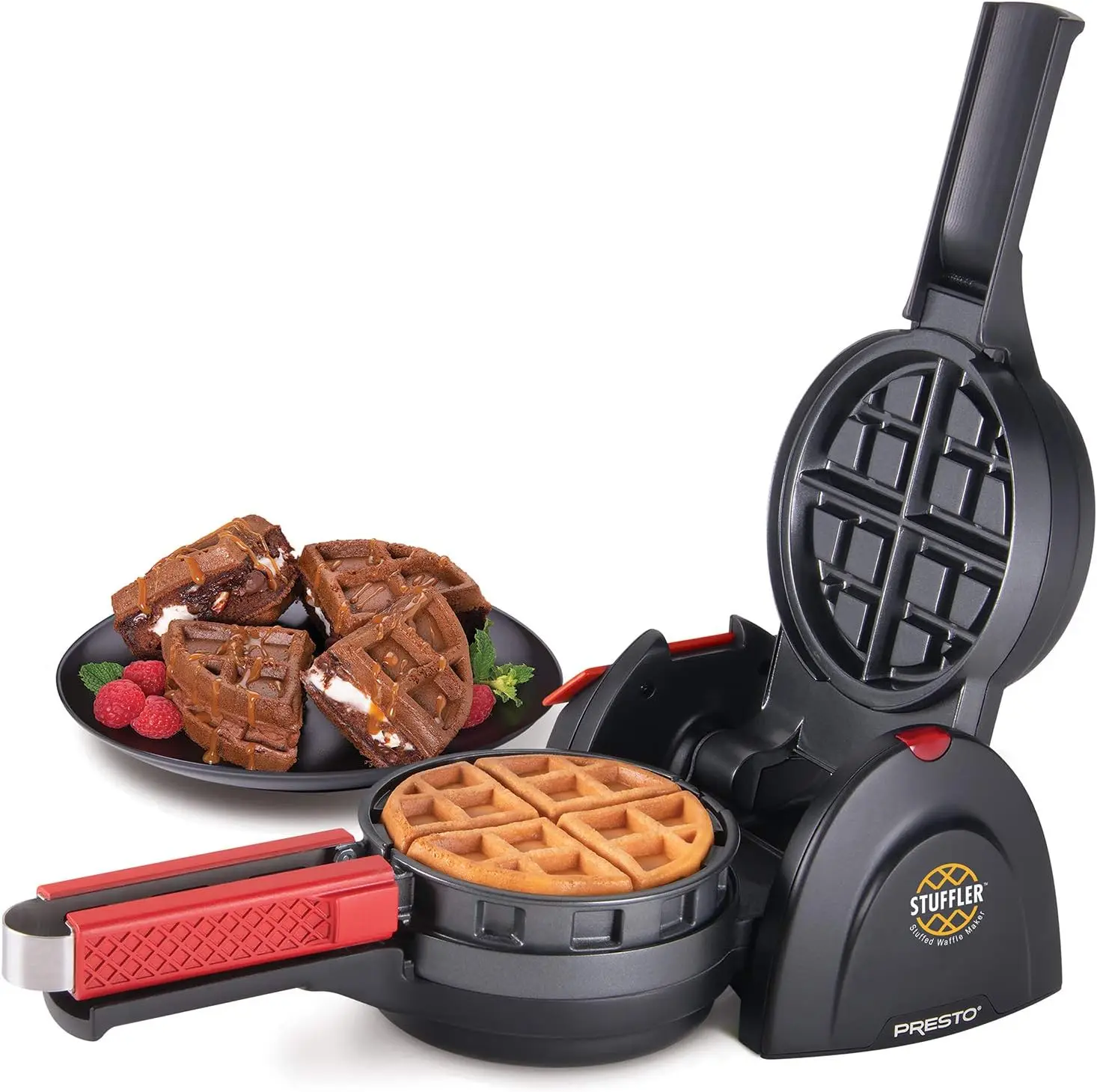 

Presto 03512 Stuffler Stuffed Waffle Maker, Belgian, Large, Black