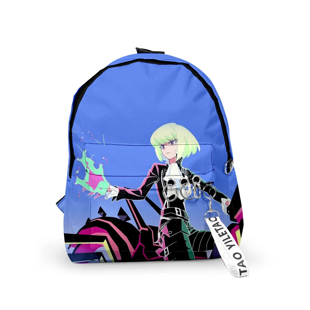 Classic PROMARE Notebook Backpacks Boys/Girls pupil School Bags 3D Print Keychains Oxford Waterproof Funny Cute Small Backpacks