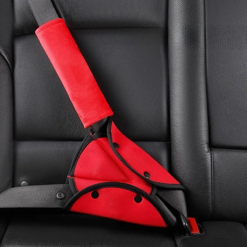 Supporto per la regolazione della cintura di sicurezza per bambini e set di protezioni per le spalle Posizionatore per cintura di sicurezza anti-collo per auto Cintura di sicurezza per bambini per la sicurezza dei bambini - immagine 3