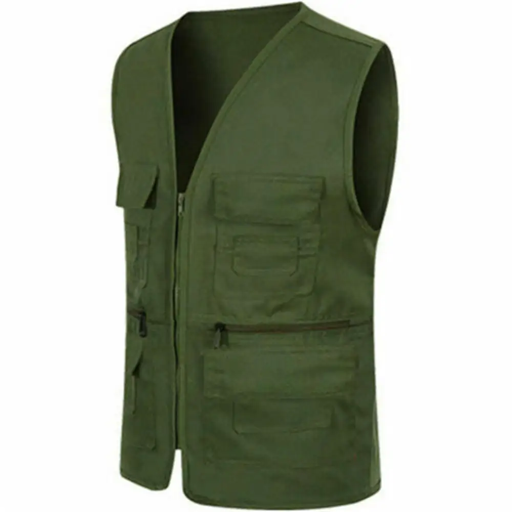 Gilet pour homme - Gilet de pêche safari multi-poches Gilet pour homme - Gilet de pêche safari multi-poches