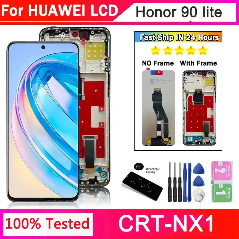 Honor Lite 9 Schwarz Display Für Honor 90 Lite 5G CRT-NX1 LCD Display Honor 90 Lite Display