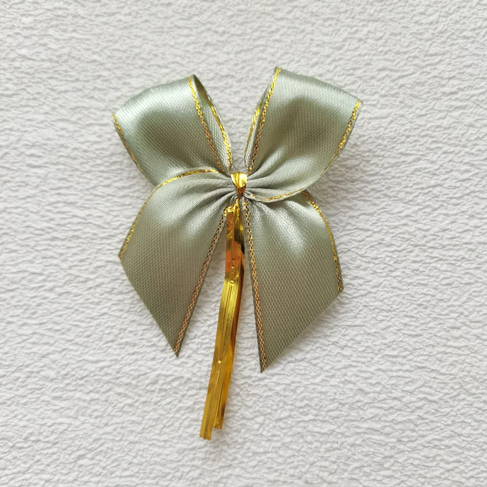 Pink Bowknot Twist Ties for DIY Bakery and Wedding Decorations