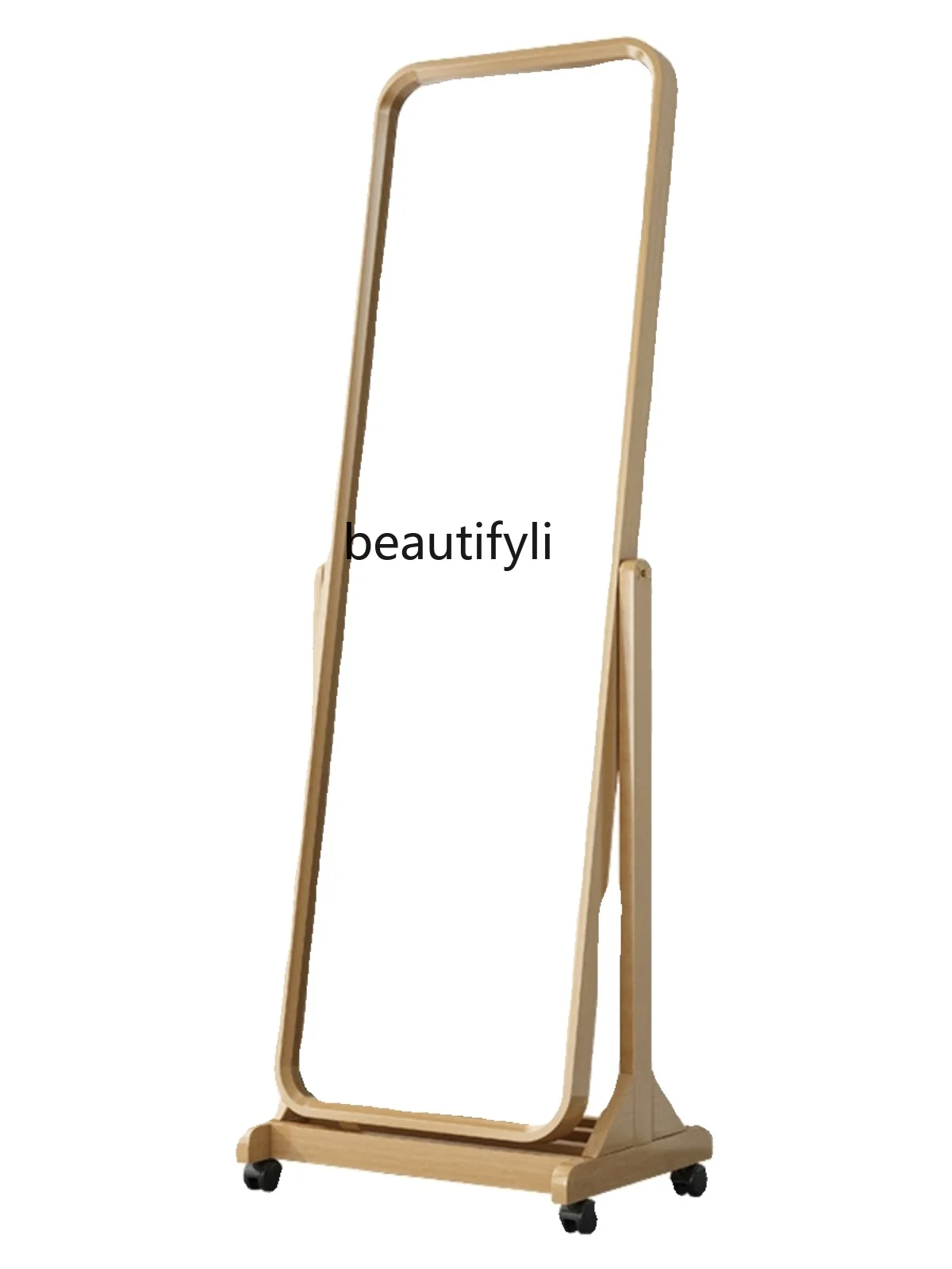 

Art Square Dressing Mirror Home Simple Floor Shaped Vertical Modern Full-Length Mirror Retro Wood Mirror