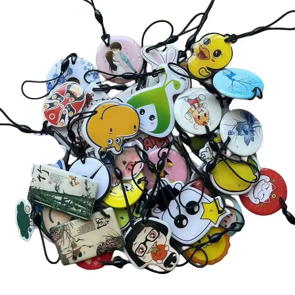 RFID Keyfobs 10/50/100Pcs Random Pattern 125KHz Frequency EM4305 T5577 Chip Blank ID Rewritable Access Control Card
