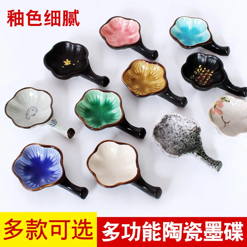 Brush Chinese Painting Calligraphy Utensils Ceramic Ink Dish  Holder Pen Put Licking Small Water Butterfly