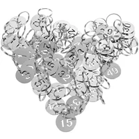 50pcs Numbered 1-50 Tags Key Labels Tags Key Classification Tags Small Metal Key Tags for Kindergarten 1