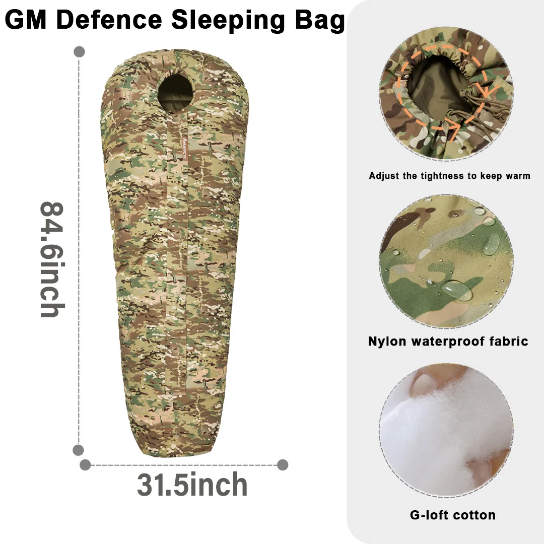 Camouflage Bivy Cover For Military MSS Sleeping System - Waterproof Outer Shell